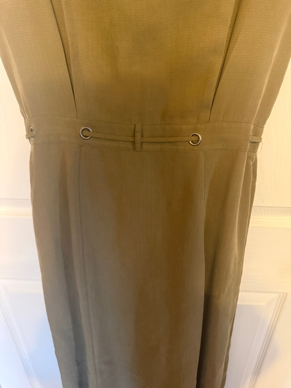 Liz Claiborne Olive Green Button-Front Maxi Dress - Picture 4 of 8